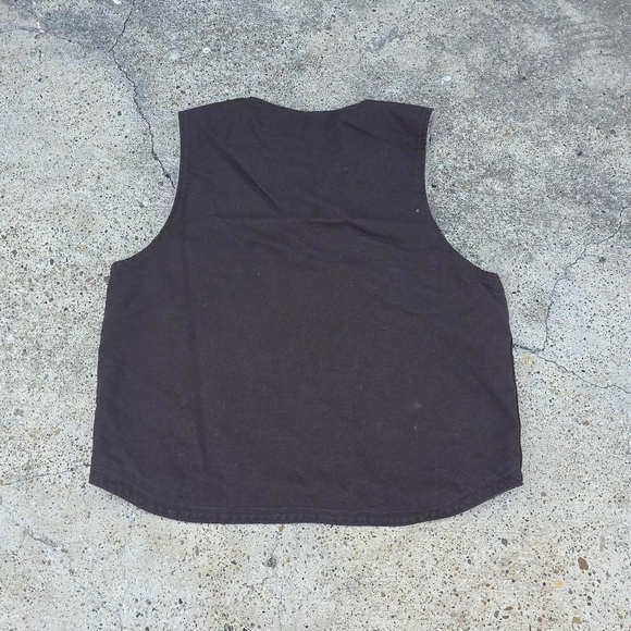 Carhartt Men's Washed Duck Sherpa-Lined Vest Size Large Brown - Picture 2 of 8